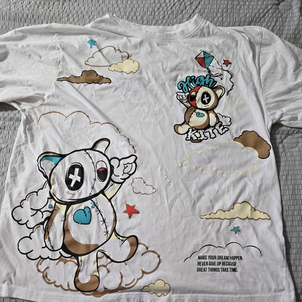 Kids White Graphic T-Shirt